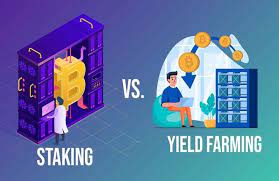 Yield farming vs staking